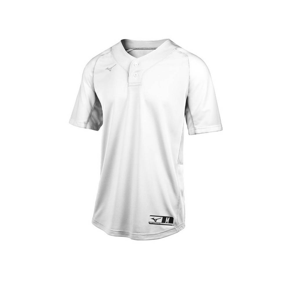 Maglia Mizuno Baseball Aerolite 2-Button Uomo - Bianche - 48316-OCYK